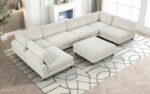 Dagenham Beige Sectional Sofa [A] FM6800BG-A by Furniture of America 17