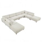Dagenham Beige Sectional Sofa [B] FM6800BG-B  by Furniture of America 16