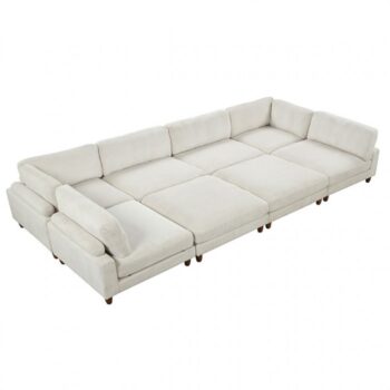 Dagenham Beige Sectional Sofa [B] FM6800BG-B  by Furniture of America