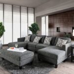 Lowry Gray Sectional Sofa with Ottoman CM6363-SET by Furniture of America 15