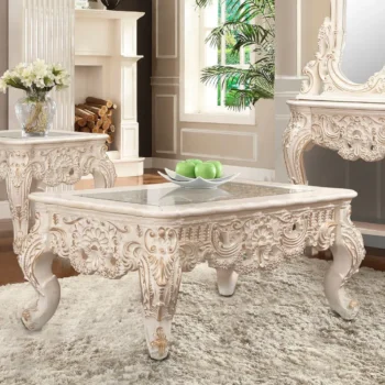 Victorian Coffee Table Ivory HD-998I By Homey Design