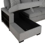 Chatham Gray Contemporary Sectional Sofa with Sleeper FM64005GY-SECT-R by Furniture of America 28