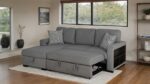Chatham Gray Contemporary Sectional Sofa with Sleeper FM64005GY-SECT-L by Furniture of America 22