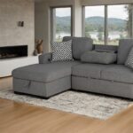 Chatham Gray Contemporary Sectional Sofa with Sleeper FM64005GY-SECT-L by Furniture of America 21