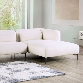 Paderborn Contemporary Linen White Sectional Sofa FM63002WH-SECT-R by Furniture of America
