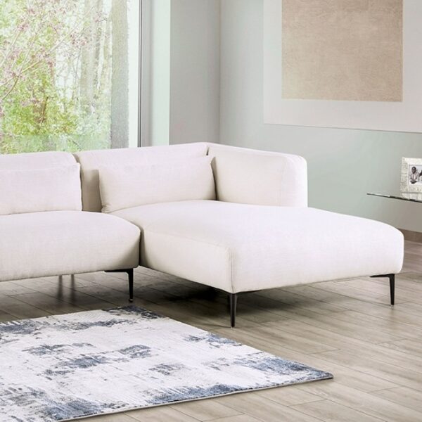 Paderborn Contemporary Linen White Sectional Sofa FM63002WH-SECT-R by Furniture of America 9