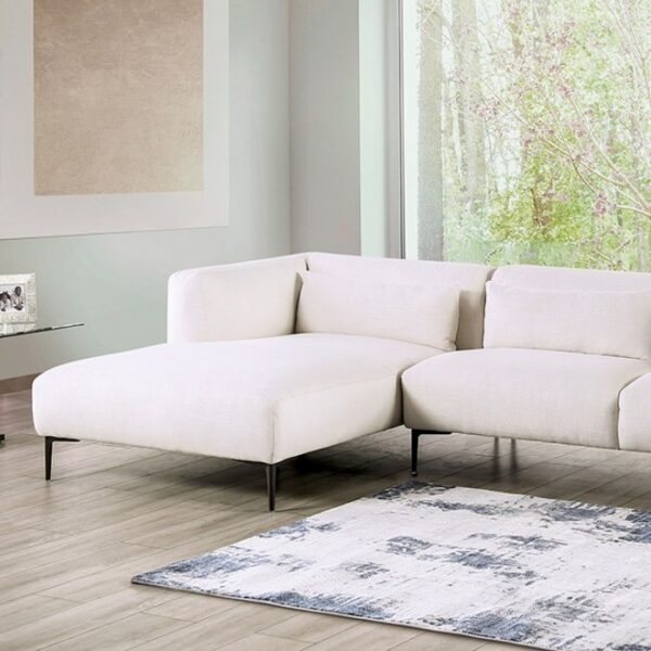 Paderborn Contemporary Linen White Sectional Sofa FM63002WH-SECT-L by Furniture of America 8