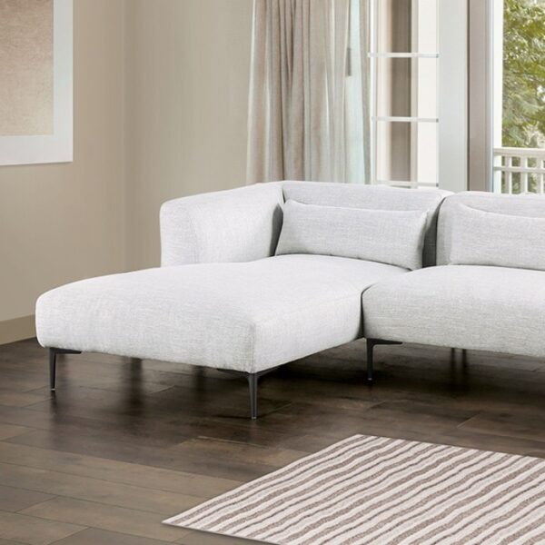 Paderborn Contemporary Light Gray Sectional Sofa FM63002LG-SECT-L by Furniture of America 6