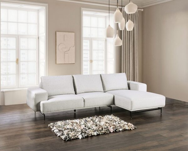 Baerum Contemporary Light Gray Sectional Sofa  FM63006LG-SECT-R by Furniture of America 10