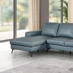 Stordal Contemporary Blue Leather Match Sectional Sofa FM69004BL-SECT-L by Furniture of America 9