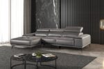 Vadso Contemporary Dark Gray Leather Match Sectional Sofa FM69005DG-SECT-L by Furniture of America 20