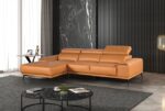 Vadso Contemporary Tangerine Leather Match Sectional Sofa FM69005LB-SECT-L by Furniture of America 20