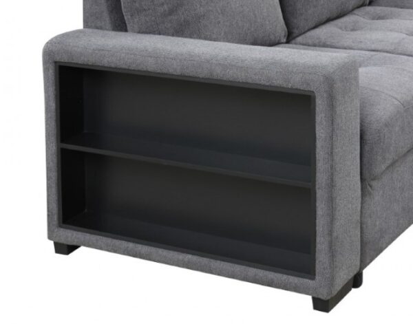 Stockwell Contemporary Dark Gray Sleeper Sofa Sectional FM6966DG-SECT by Furniture of America 10