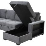 Stockwell Contemporary Dark Gray Sleeper Sofa Sectional FM6966DG-SECT by Furniture of America 17