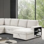 Stockwell Contemporary Beige Sleeper Sofa Sectional FM6966BG-SECT by Furniture of America 15