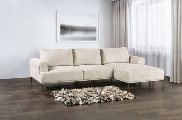 Gladbach Contemporary Light Brown Sectional with Right Chaise | FM63007LB-SECT-R by Furniture of America 11