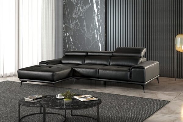 Vadso Contemporary Black Sectional with Left Chaise | FM69005BK-SECT-L by Furniture of America 6