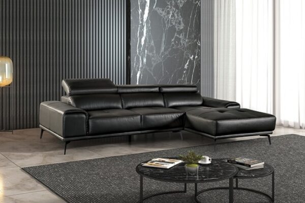 Vadso Contemporary Black Sectional with Right Chaise | FM69005BK-SECT-R by Furniture of America 6