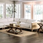 Arendal Contemporary Beige Sectional with Rattan Details | CM9984-SECT by Furniture of America 11