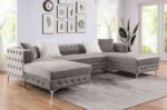 Ciabattoni Transitional Gray Double Chaise Sectional Sofa | CM6256GY-SECT by Furniture of America 19