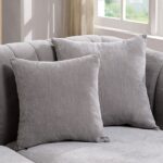 Goodwick Mid-Century Modern Light Gray Chenille Sectional Sofa with Chaise CM6947-SECT by Furniture of America 13
