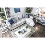 Ornella Transitional Light Gray Sectional Sofa with Tufted Arms | SM2671-SECT by Furniture of America 25