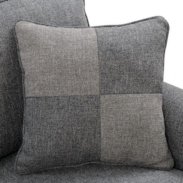 Rhian Transitional Dark Gray Sectional Sofa with Rolled Arms  CM6329GY-SECT-VN by Furniture of America 8
