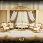 5Pcs Handmade Gold Tulip Sofa Set 11