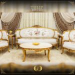 Handmade Gold Tulip Coffee Table 12