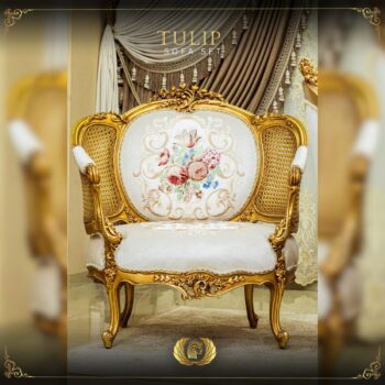 Handmade Gold Tulip Chair 1