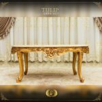 Handmade Gold Tulip Coffee Table 8