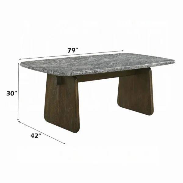 Dillon Dining Table with Natural Marble Top DN04815 By ACME - Image 3