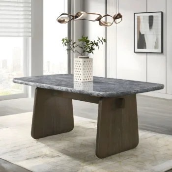 Dillon Dining Table with Natural Marble Top DN04815 By ACME