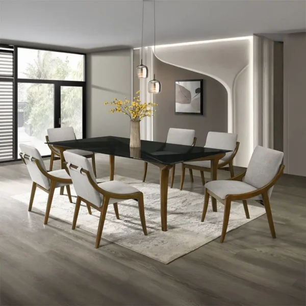 Danzel Gray Chenille Side Dining Chair Set of 2 By ACME - Image 4