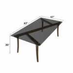 Danzel Dining Table with Glass Top DN06150 By ACME - Image 3