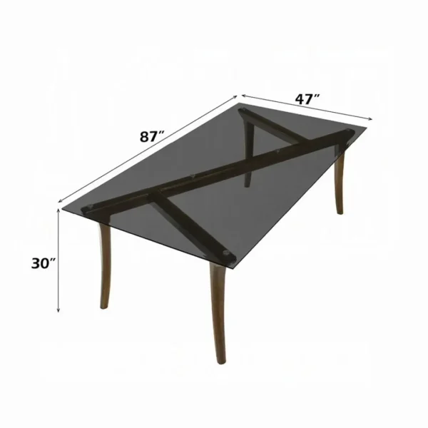 Danzel Dining Table with Glass Top DN06150 By ACME - Image 3