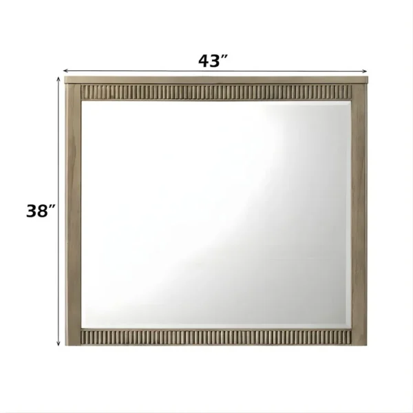 Lakkari Mirror in Antique Oak Finish BD04874 By ACME - Image 2