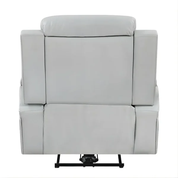 Elonzo Power Motion Recliner in Light Gray Leather LV05902 By ACME - Image 5