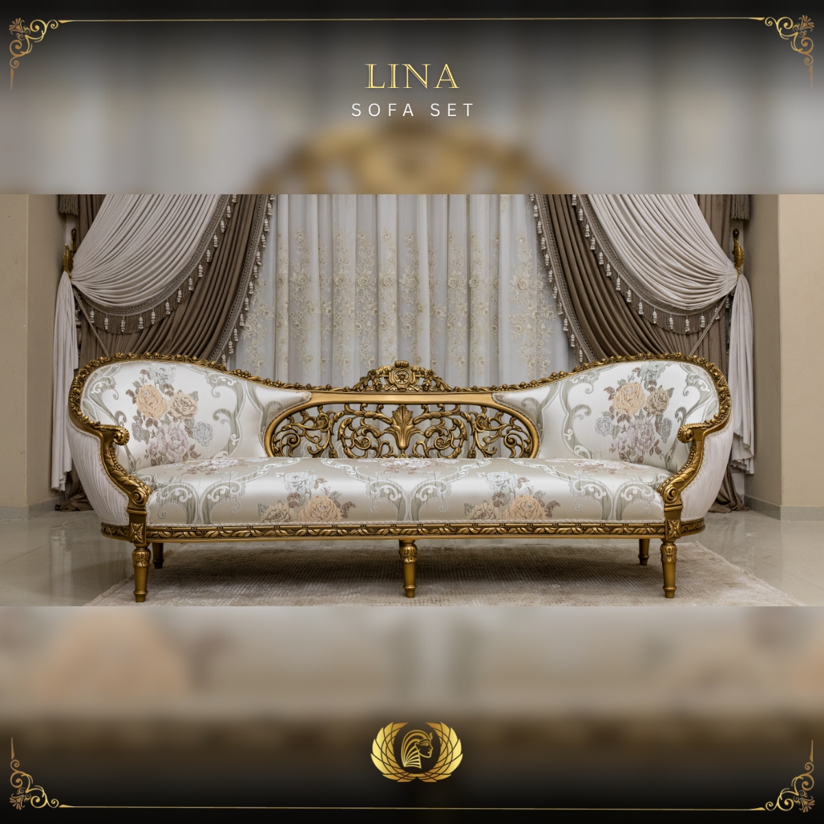 Handmade Gold Beige Chantelle Lina Sofa Handmade Living Mobilia Cleopatra 3 Handmade Gold Beige Chantelle Lina Sofa 3