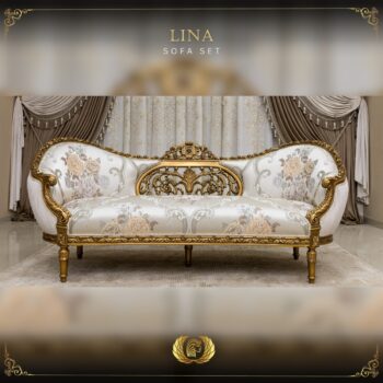 Handmade Gold Beige Chantelle Lina Loveseat