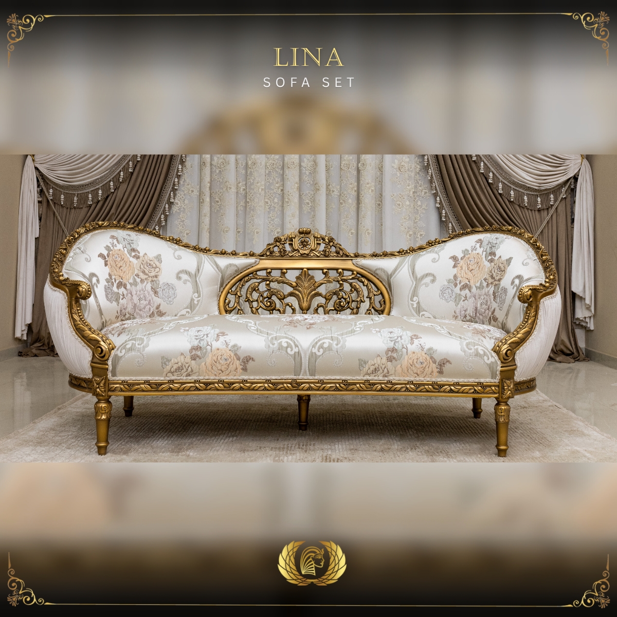 Handmade Gold Beige Chantelle Lina Loveseat Handmade Living Mobilia Cleopatra 3 Handmade Gold Beige Chantelle Lina Loveseat 3
