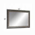 Venezia Accent Mirror in Gray Finish AC04718 By ACME Luxury Bedroom Dressers & Mirrors Mobilia Cleopatra 12 Venezia Accent Mirror in Gray Finish AC04718 By ACME 12