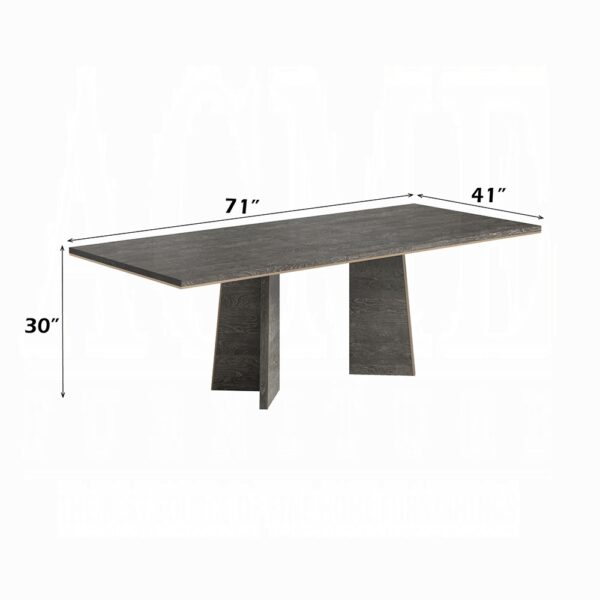 Venezia Rectangular Dining Table in Gray Finish DN04715 By ACME 9