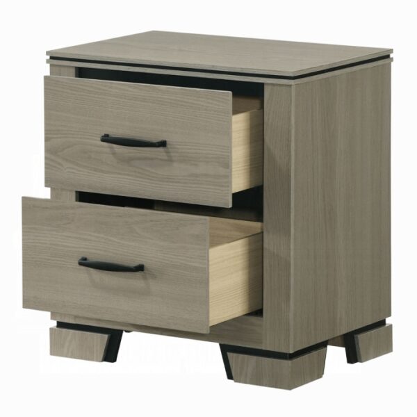 Joanna Weathered Gray Nightstand with Drawers BD05143 By ACME 10