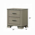 Joanna Weathered Gray Nightstand with Drawers BD05143 By ACME Luxury Bedroom Nightstands Mobilia Cleopatra 16 Joanna Weathered Gray Nightstand with Drawers BD05143 By ACME 16