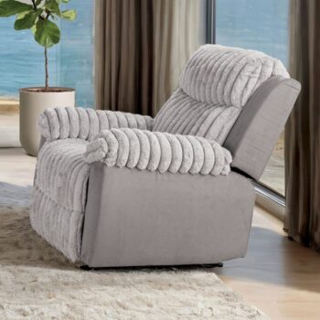 Dionysus Gray Manual Glider Recliner FM64004GY-CH-M Transitional by Furniture of America