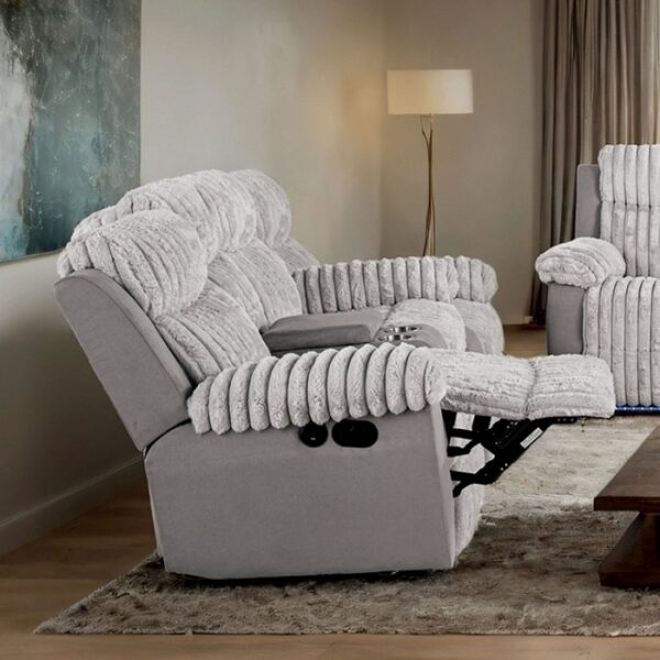Dionysus Gray Manual Reclining Loveseat FM64004GY-LV-M by Furniture of America 5