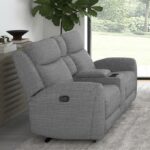 Antonius Gray Manual Recliner Loveseat CM9985GY-LV-M by Furniture of America 7