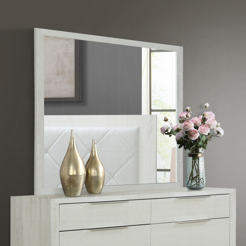 Jehoram Mirror In Beige Finish Bd04354 By Acme Luxury Bedroom Mirrors Mobilia Cleopatra 3 Jehoram Mirror in Beige Finish BD04354 By ACME 3