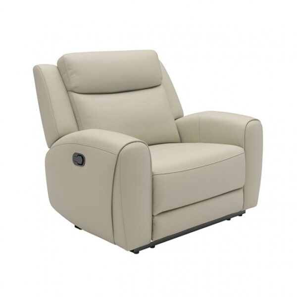 Jacobus Beige Leather Manual Recliner Chair  by Furniture of America 7